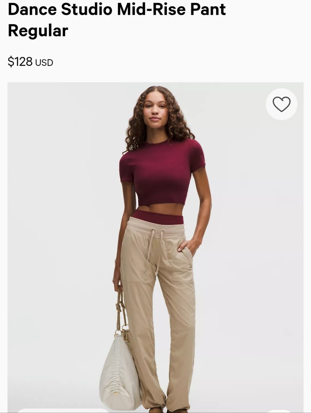 LG/10 lululemon athletica Studio Mid Rise Pant Regular